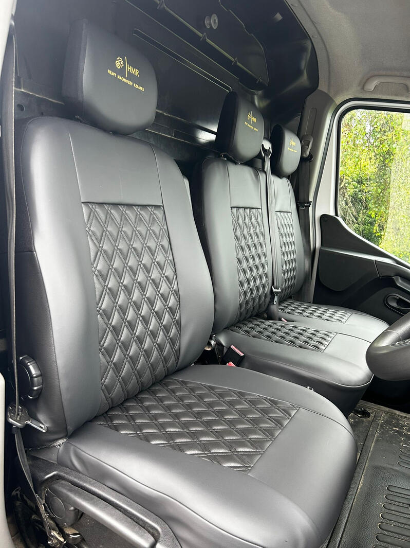 Black Diamond Double Stitch Custom Headrest